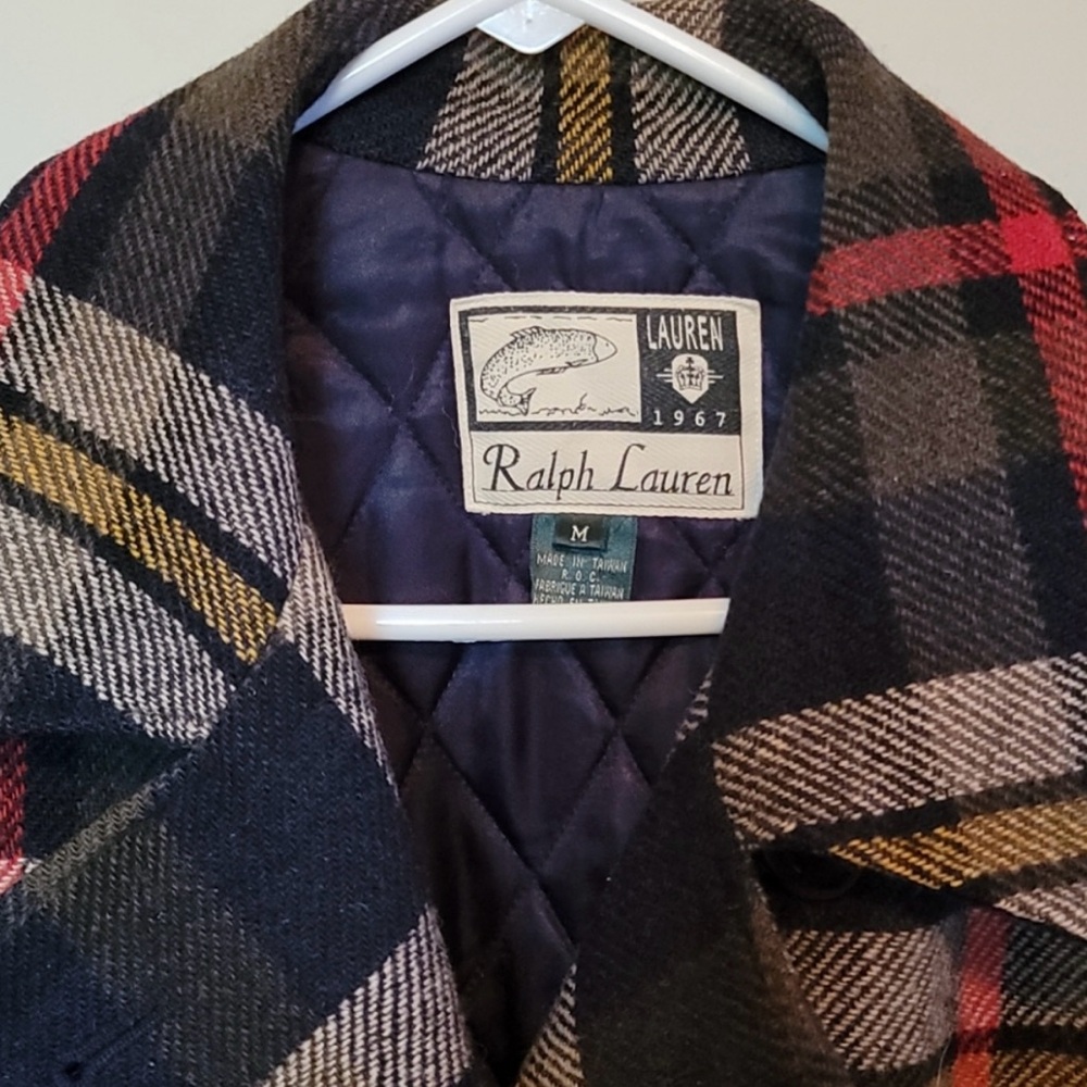 ralph lauren plaid wool medium retro - Picture 2 of 7